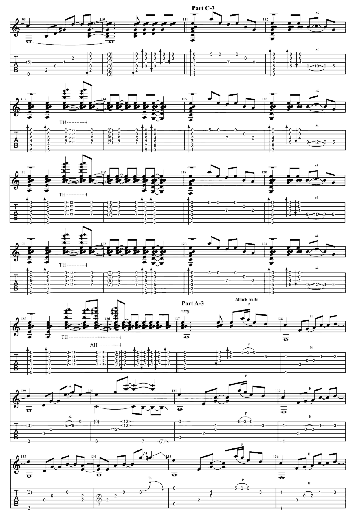 《Sunflower》吉他独奏谱-孙培博