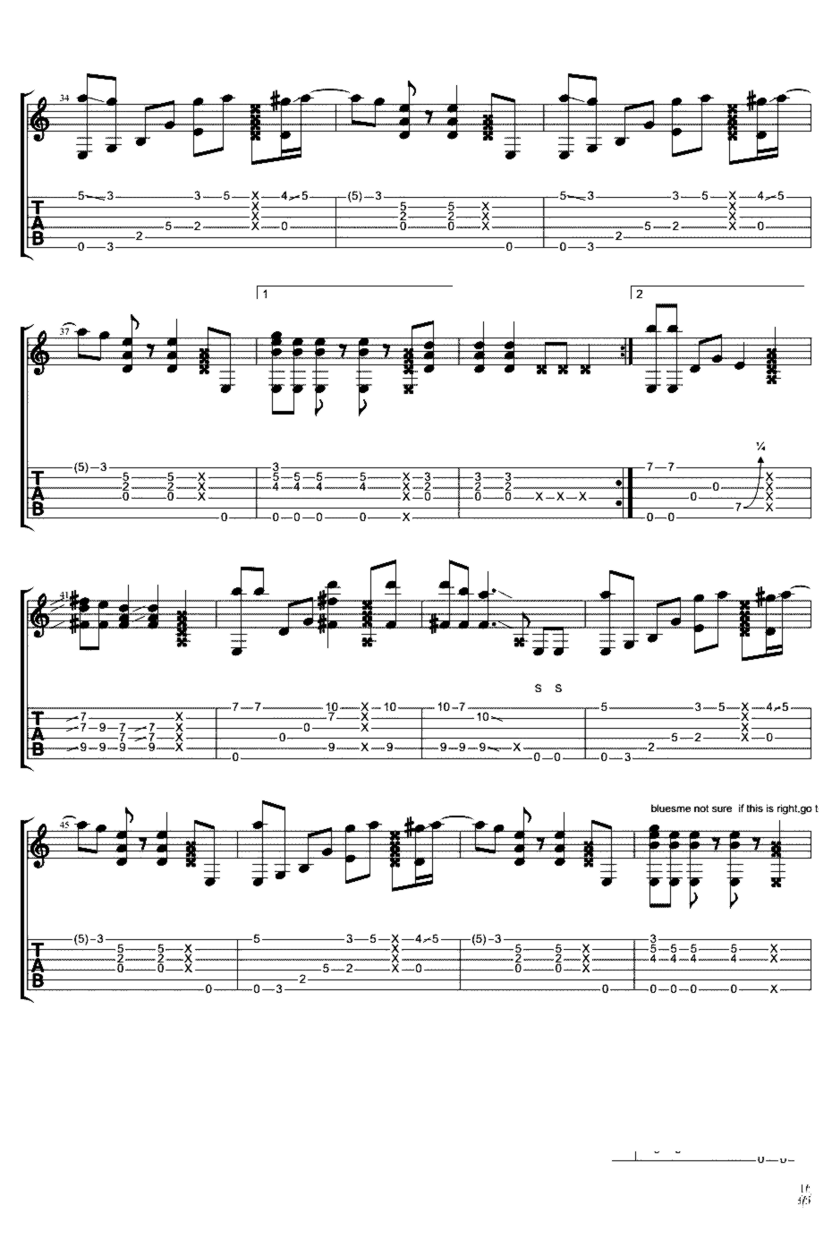 《Beat it》吉他独奏谱-Michael