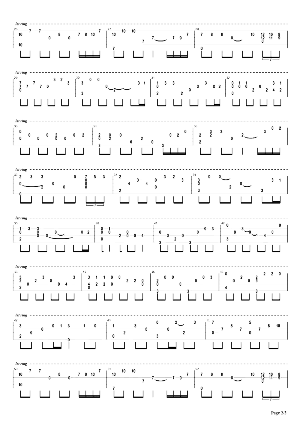 《Kiss The Rain》吉他独奏谱-李闰珉