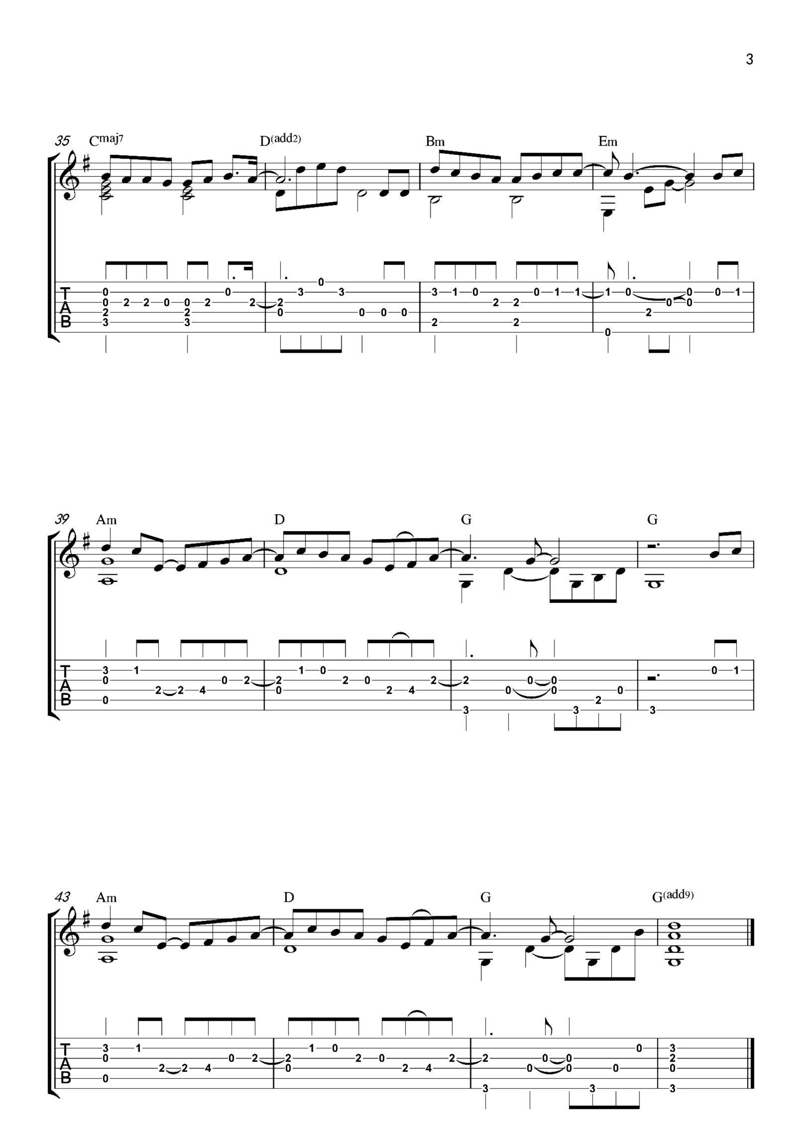 《失落沙洲》吉他独奏谱-徐佳莹