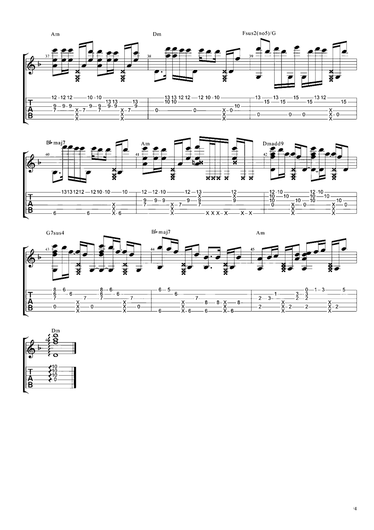 《Careless Whisper》吉他独奏谱-George