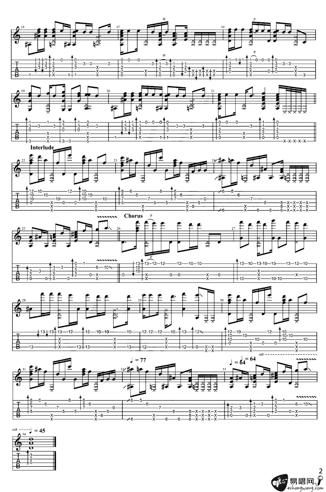 《Careless whisper》吉他独奏谱-Andrew