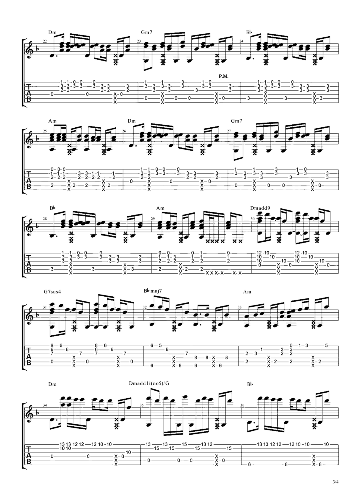 《Careless Whisper》吉他独奏谱-George