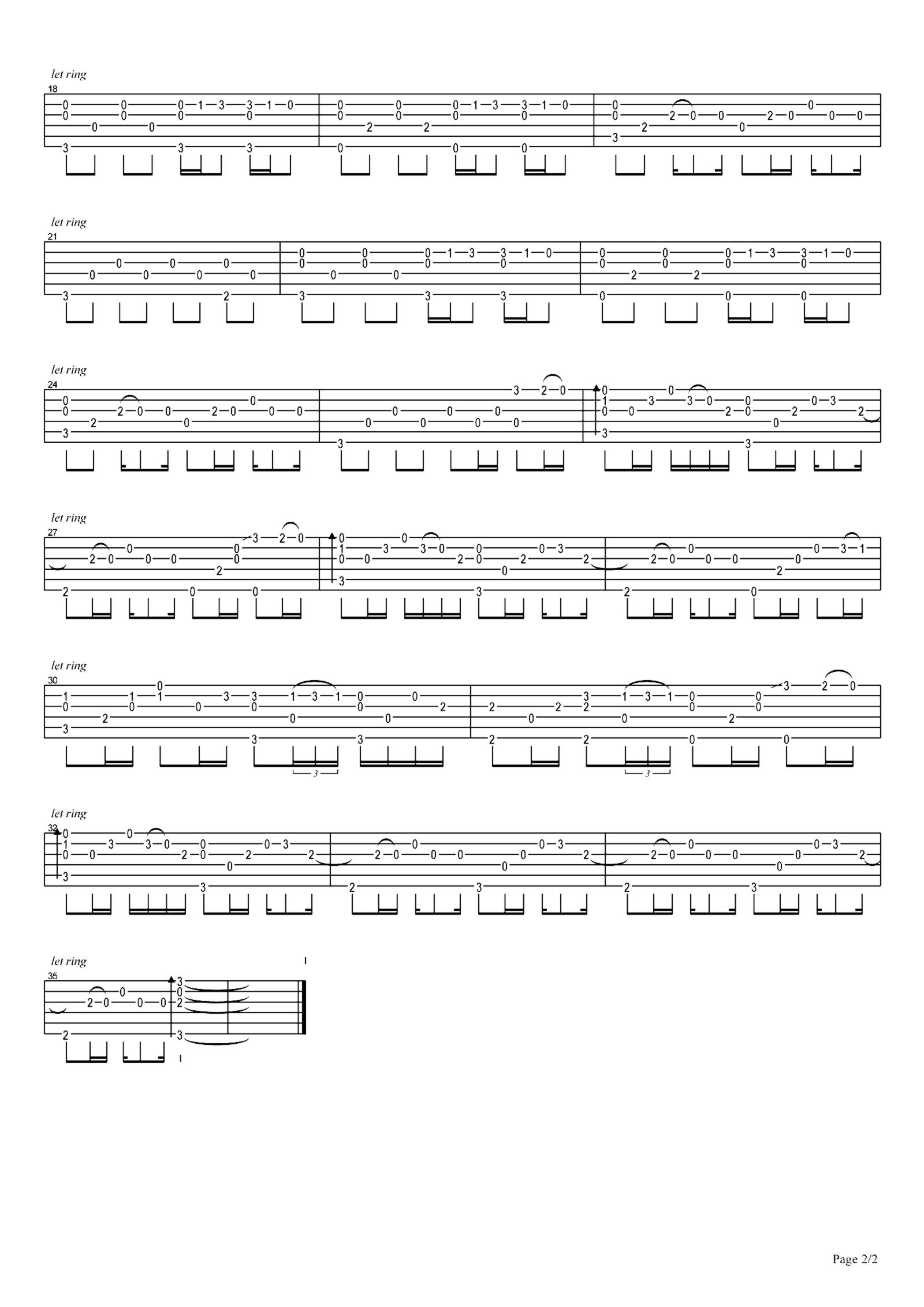 《一百万个可能》吉他独奏谱-克丽丝叮,陶山