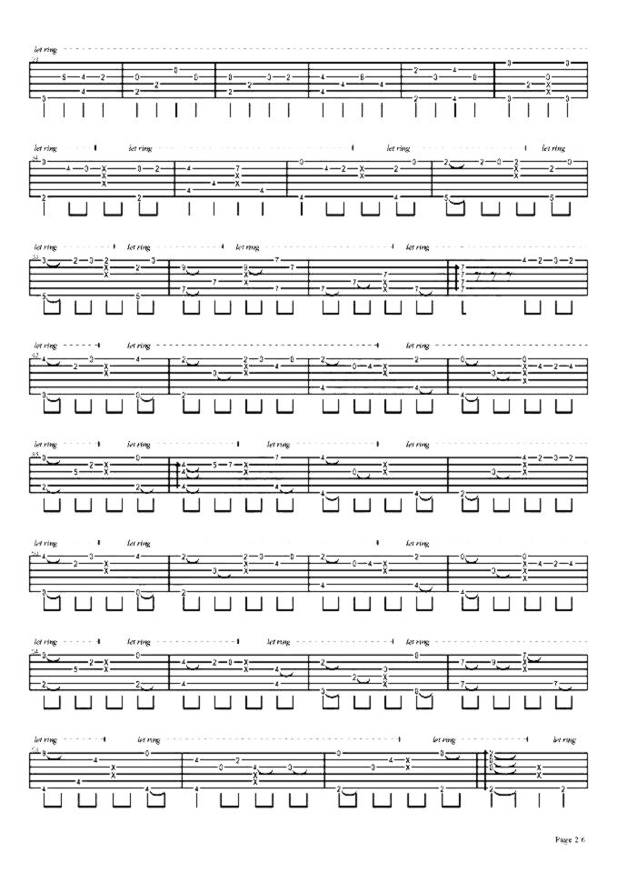 《我的一个道姑朋友》吉他独奏谱-