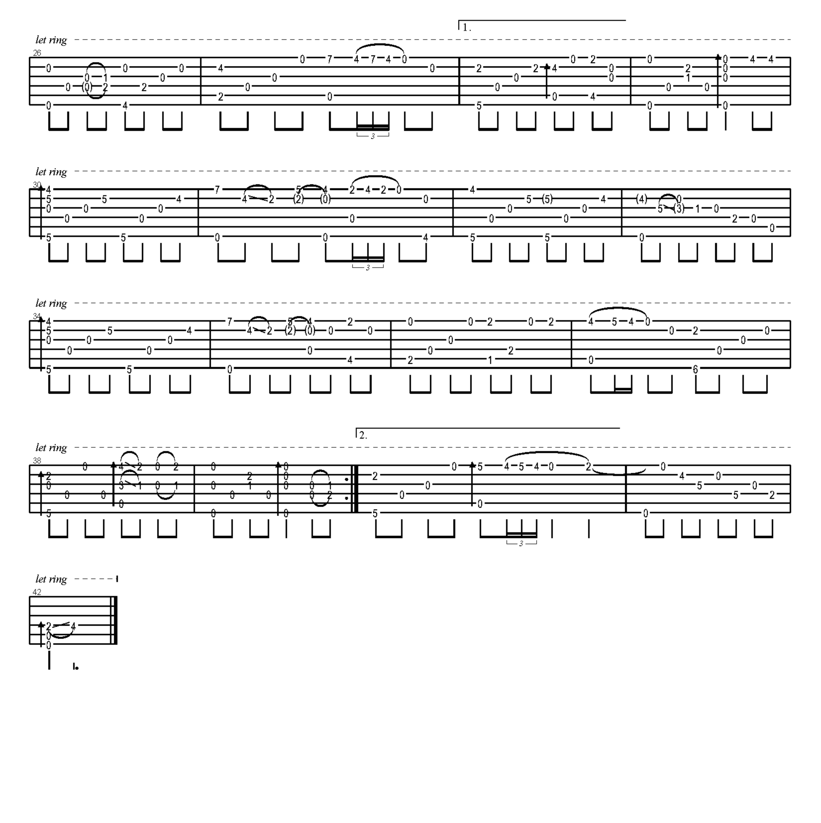 《flower》吉他独奏谱-flower