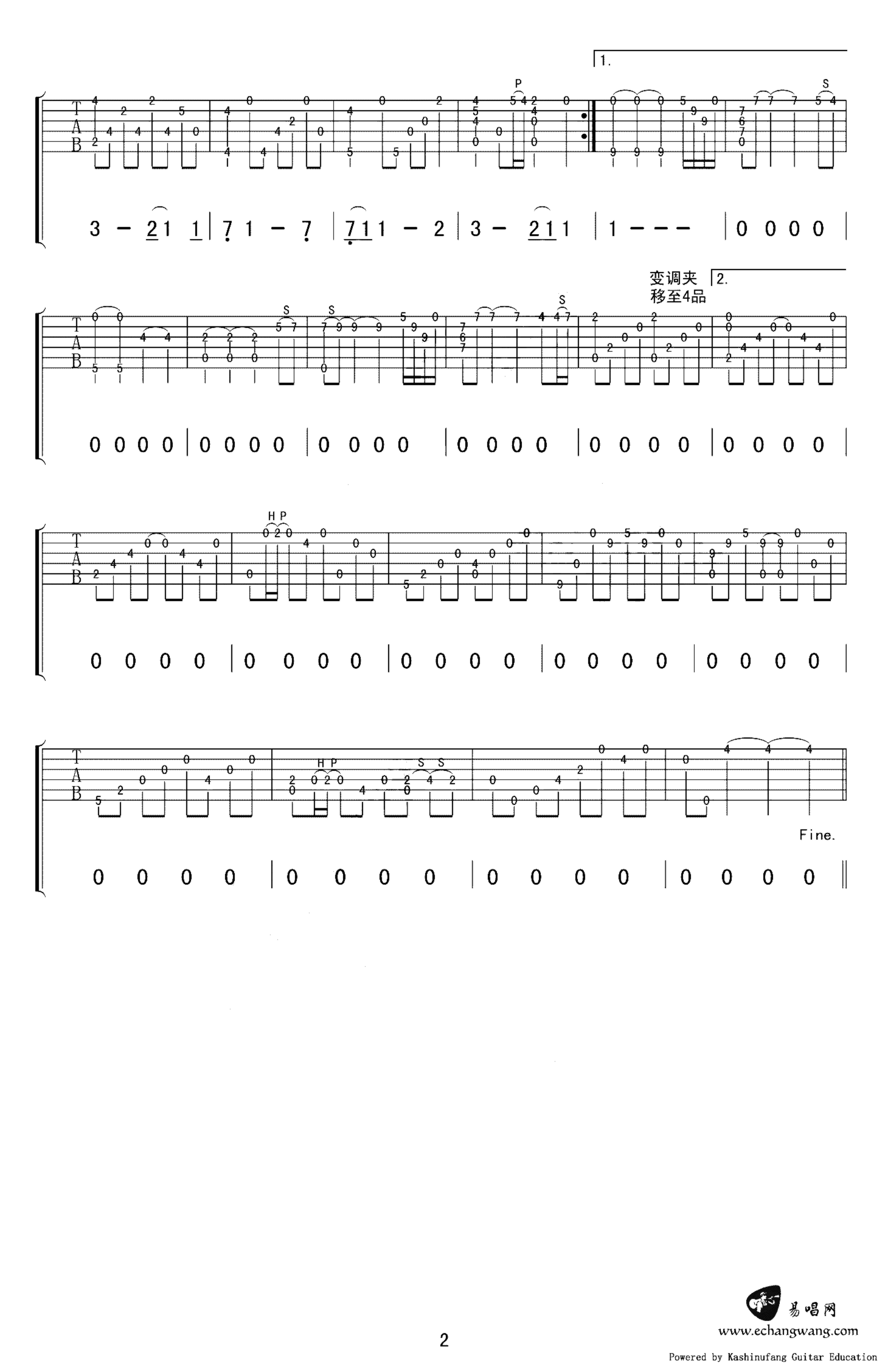 《My Heart Will Go On》吉他独奏谱-James