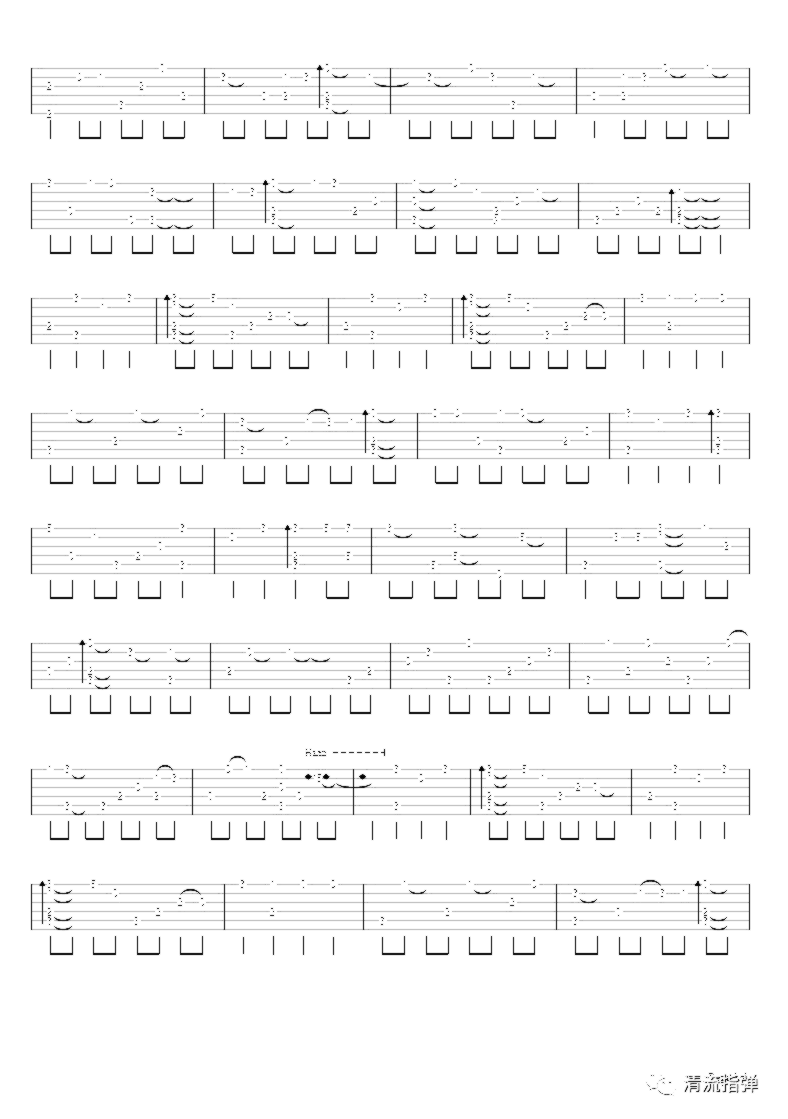 《淘汰》吉他独奏谱-周杰伦