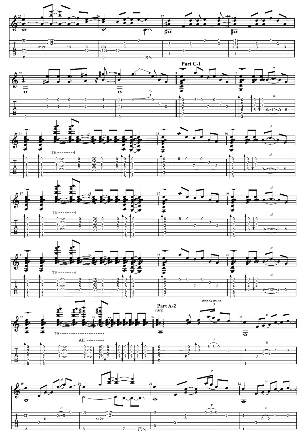 《Sunflower》吉他独奏谱-孙培博