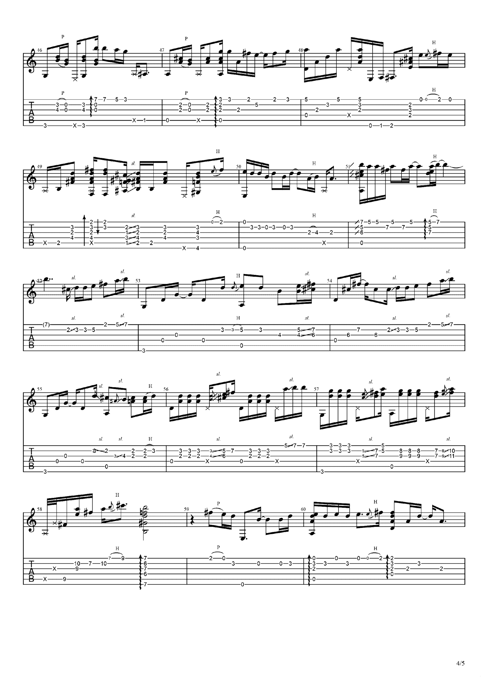 《说散就散》吉他独奏谱-词曲: