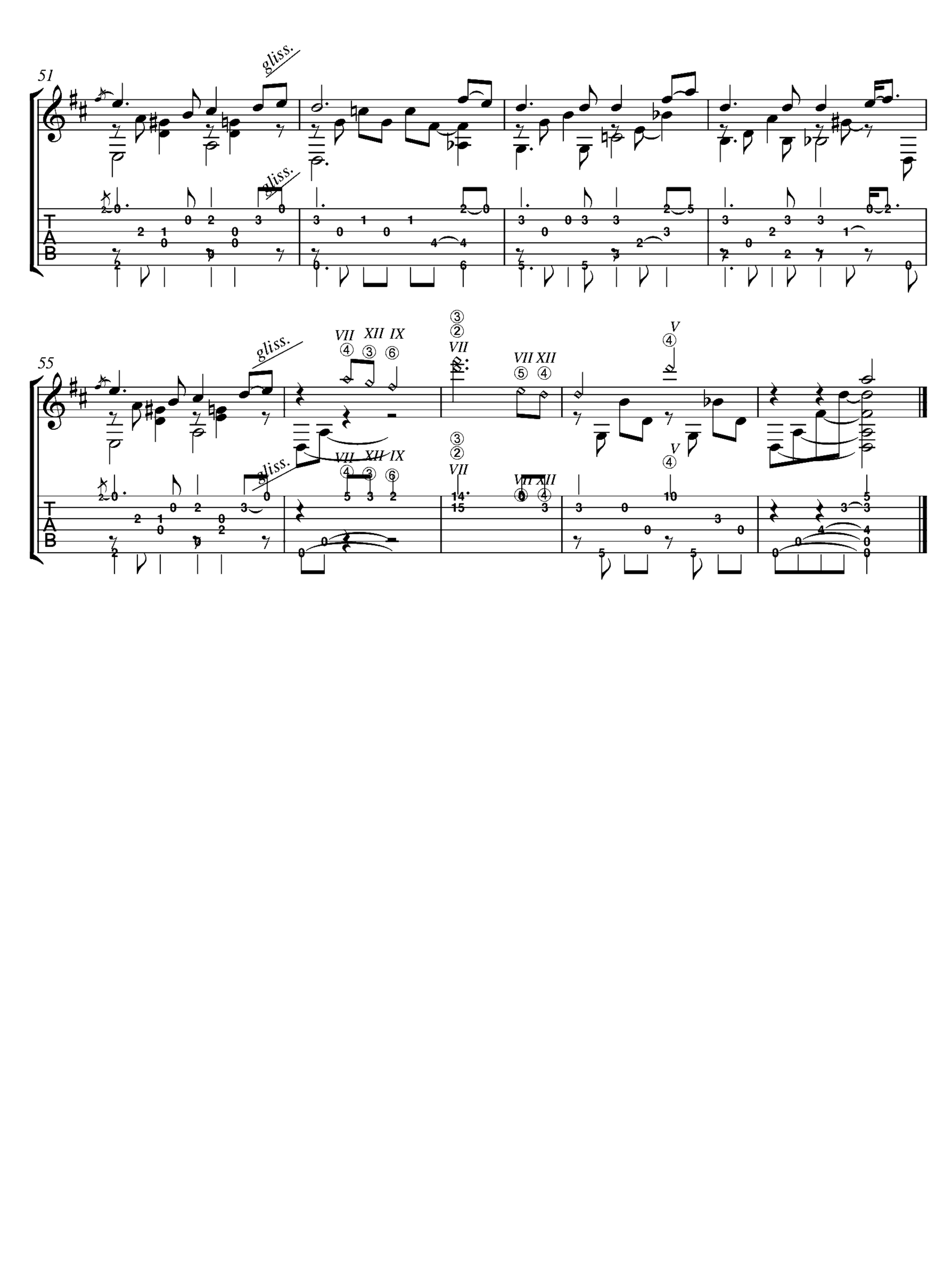 《月亮代表我的心》吉他独奏谱-翁清溪