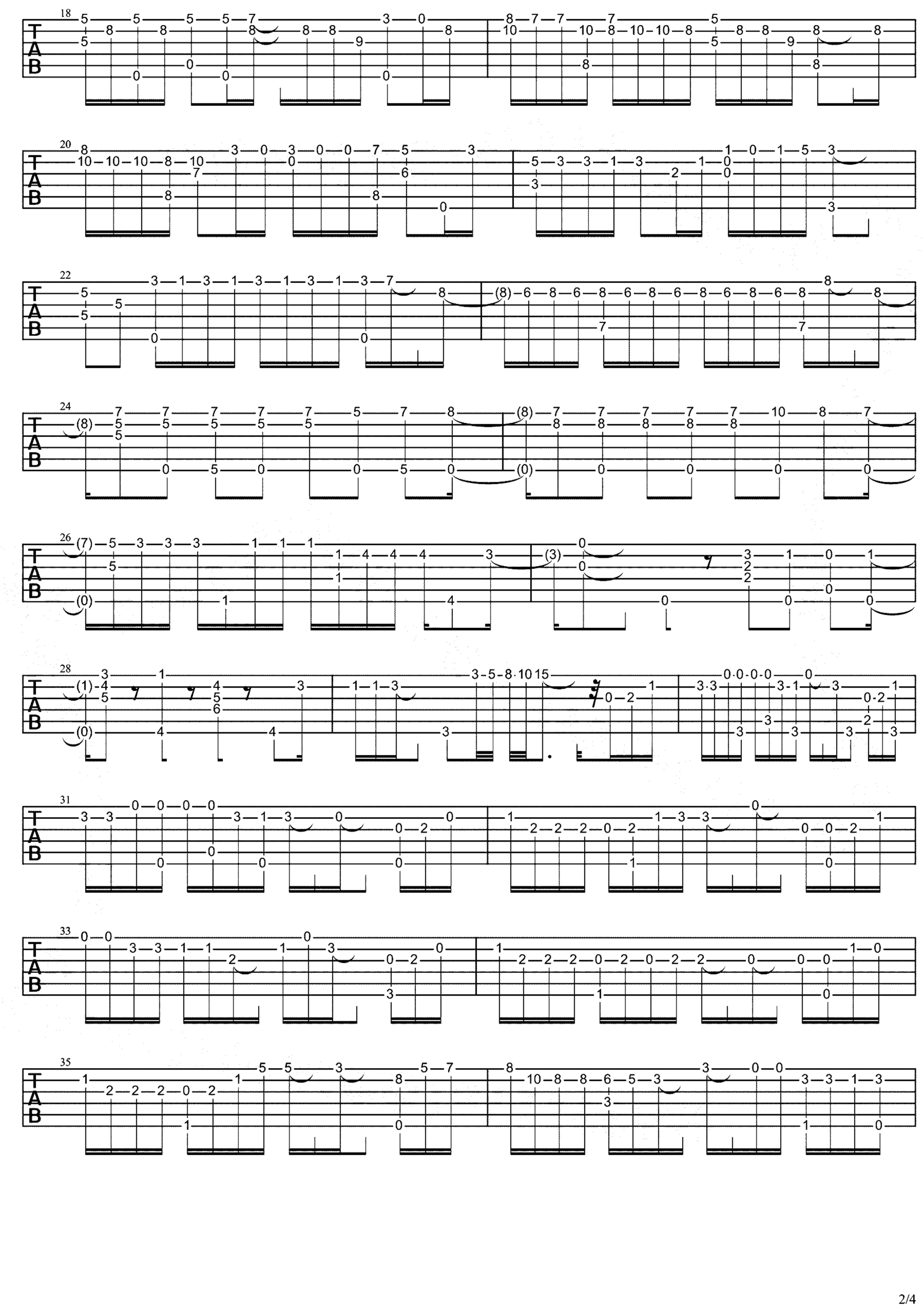 《钟无艳吉他》吉他独奏谱-林夕,Christoph