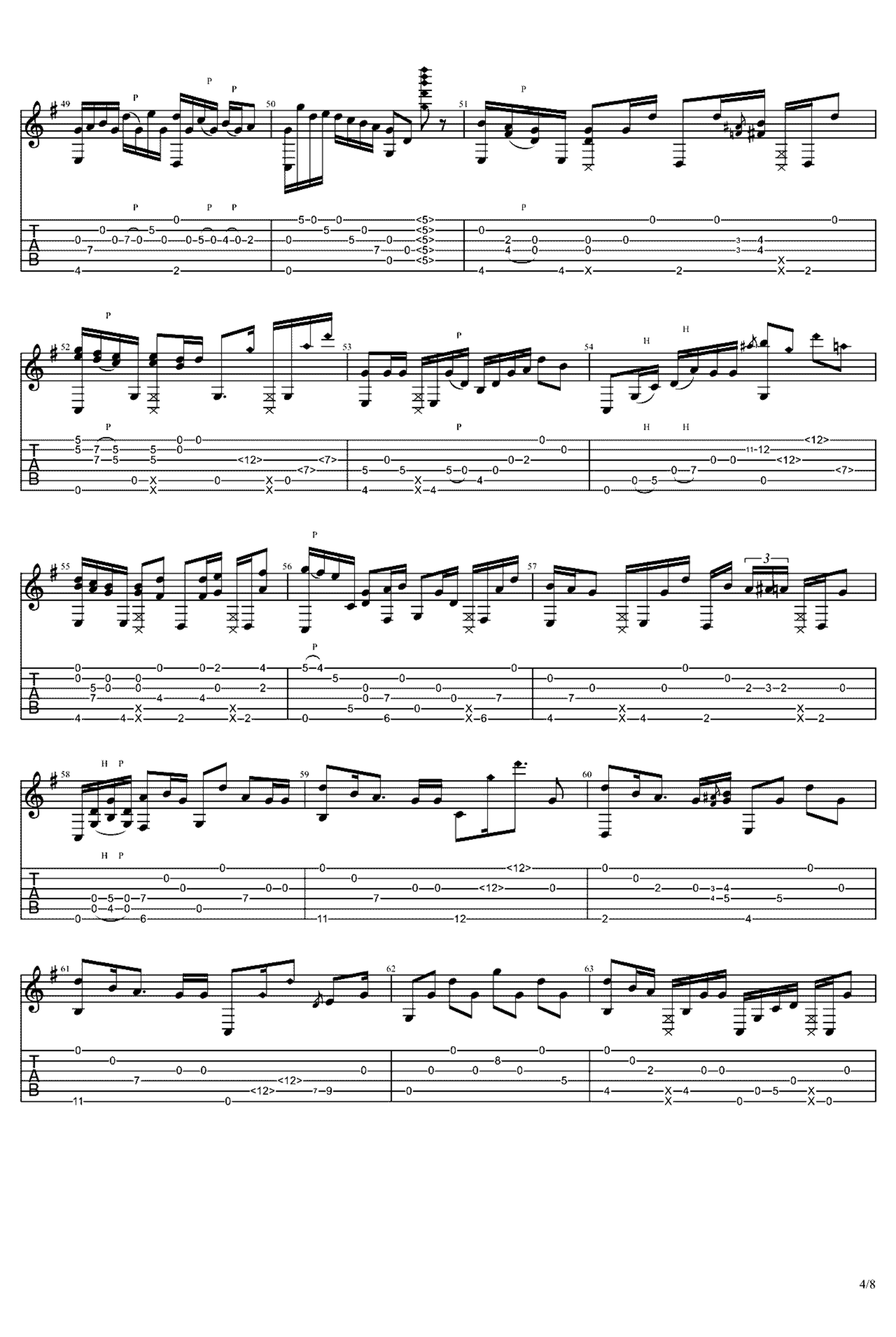 《没什么大不了》吉他独奏谱-野田洋次郎