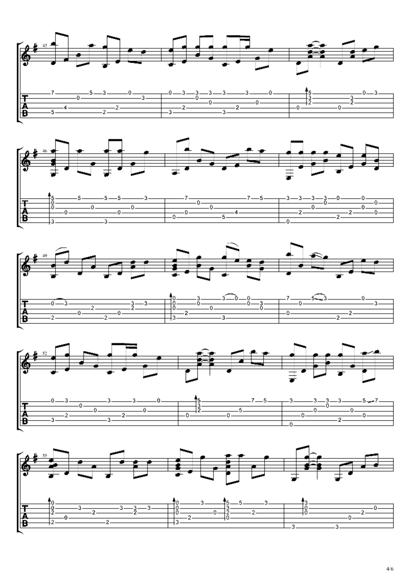 《离别的车站》吉他独奏谱-琼瑶,徐嘉良