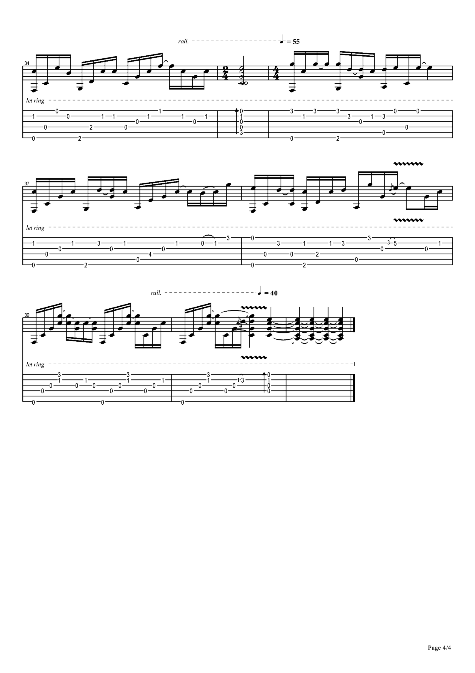 《一直很安静》吉他独奏谱-蔡如岳