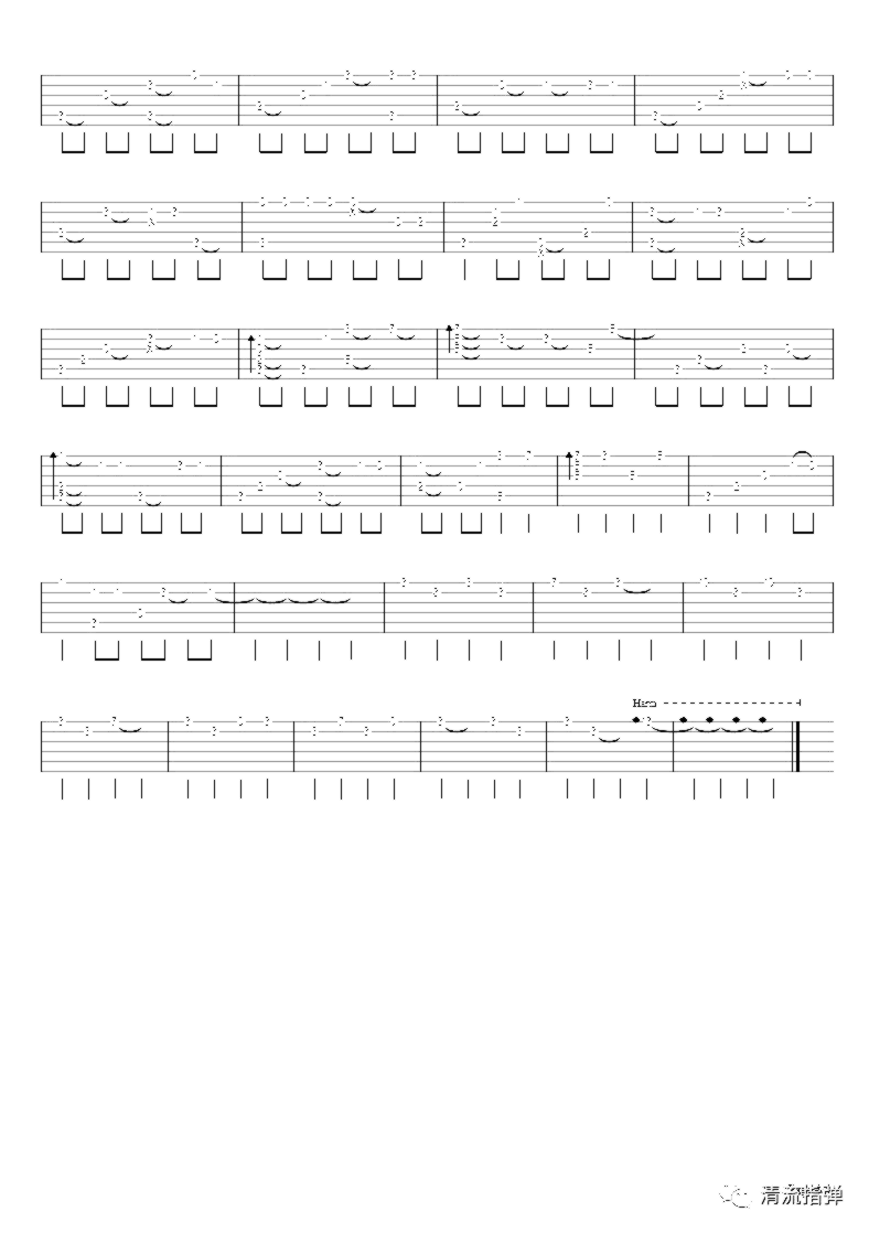 《爱笑的眼睛》吉他独奏谱-