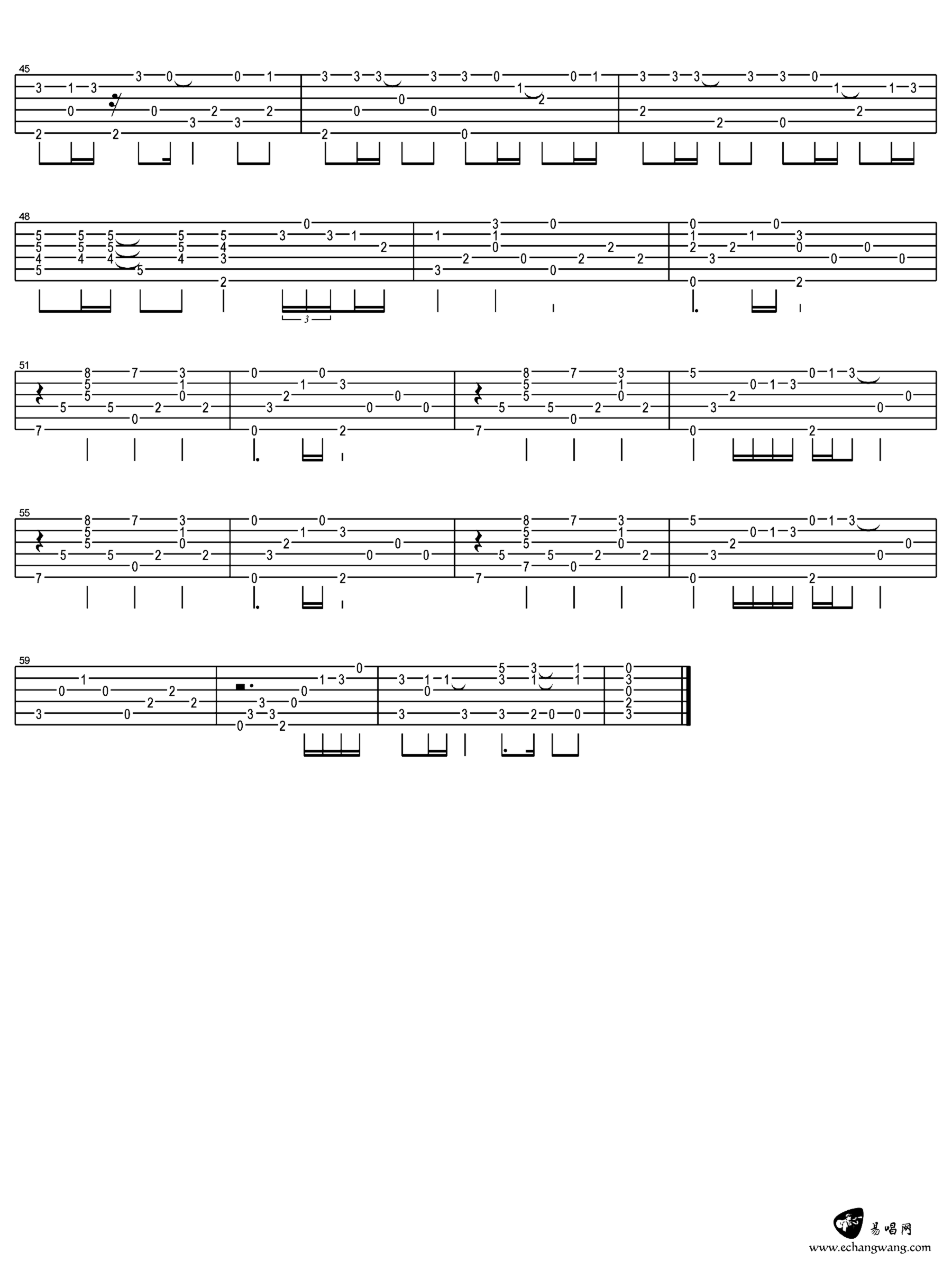 《菊次郎的夏天》吉他独奏谱-久石让