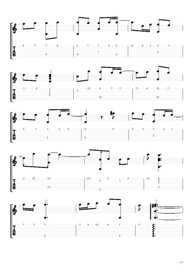 《告别的时代》吉他独奏谱-林夕,杨正承