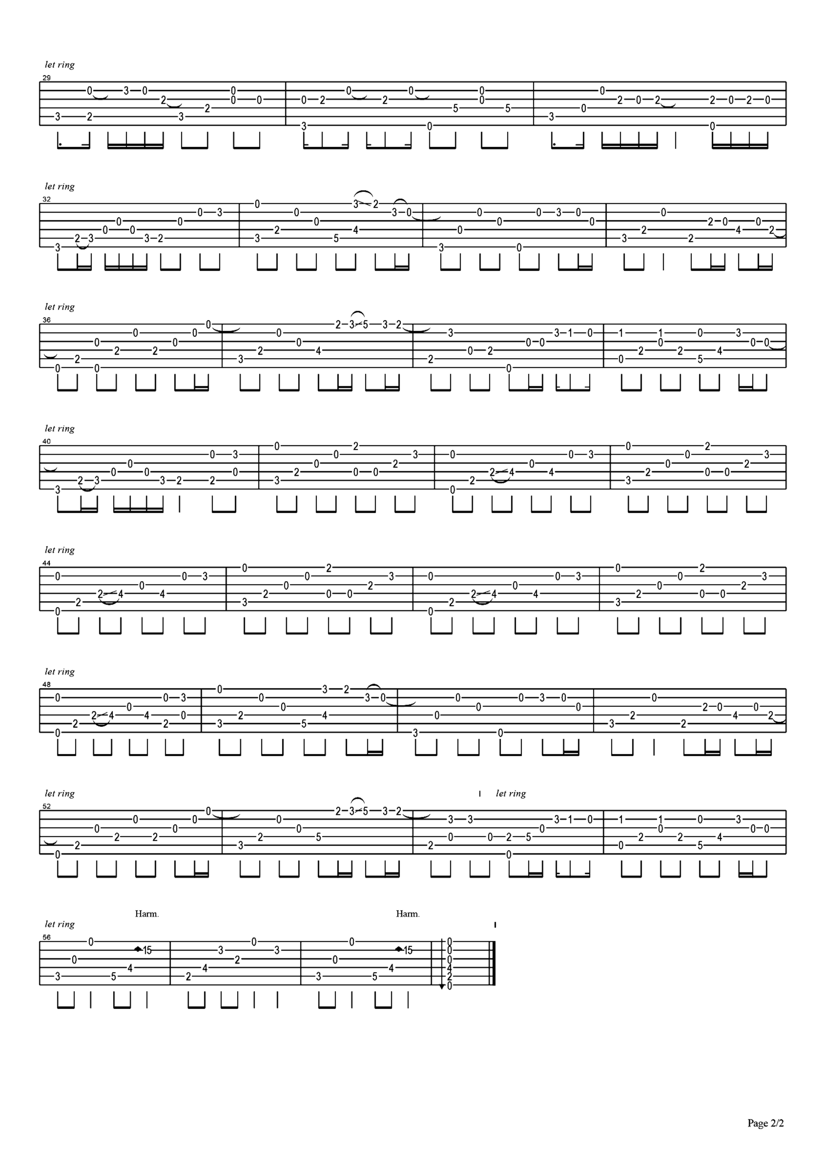 《往后余生》吉他独奏谱-马良