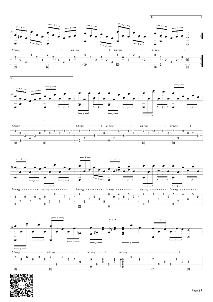 《dear》吉他独奏谱-押尾光太郎