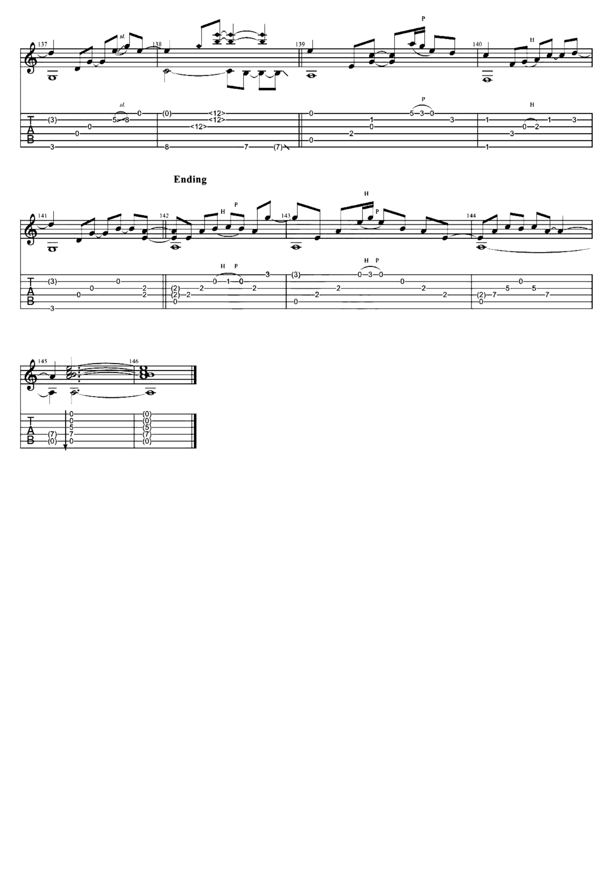 《Sunflower》吉他独奏谱-孙培博