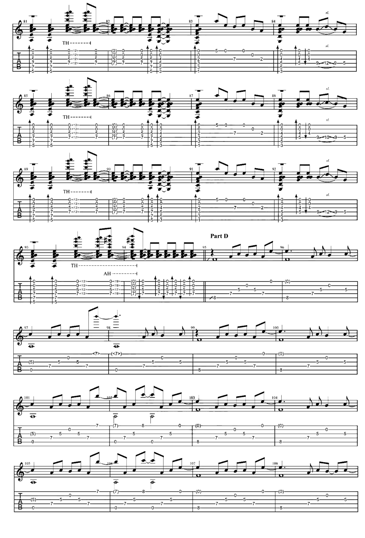 《Sunflower》吉他独奏谱-孙培博