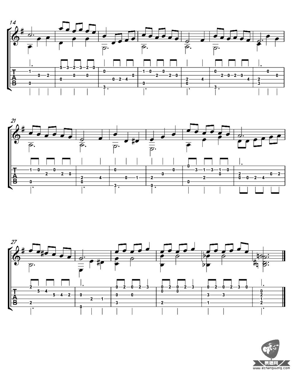 《Mia & Sebastian's Theme》吉他独奏谱-未知