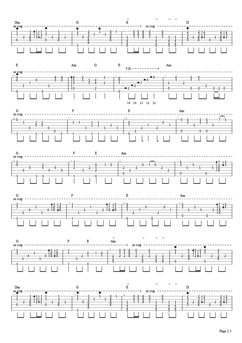 《一生有意义》吉他独奏谱-