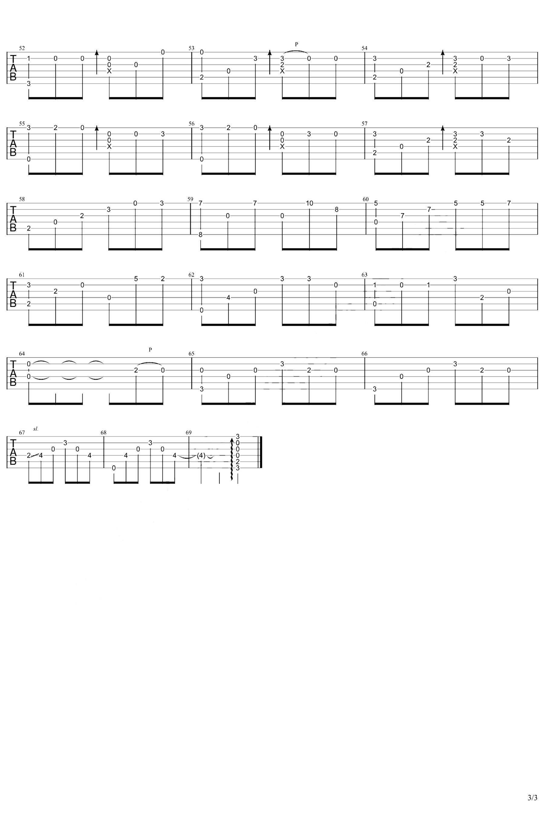 《老街》吉他独奏谱-李荣浩