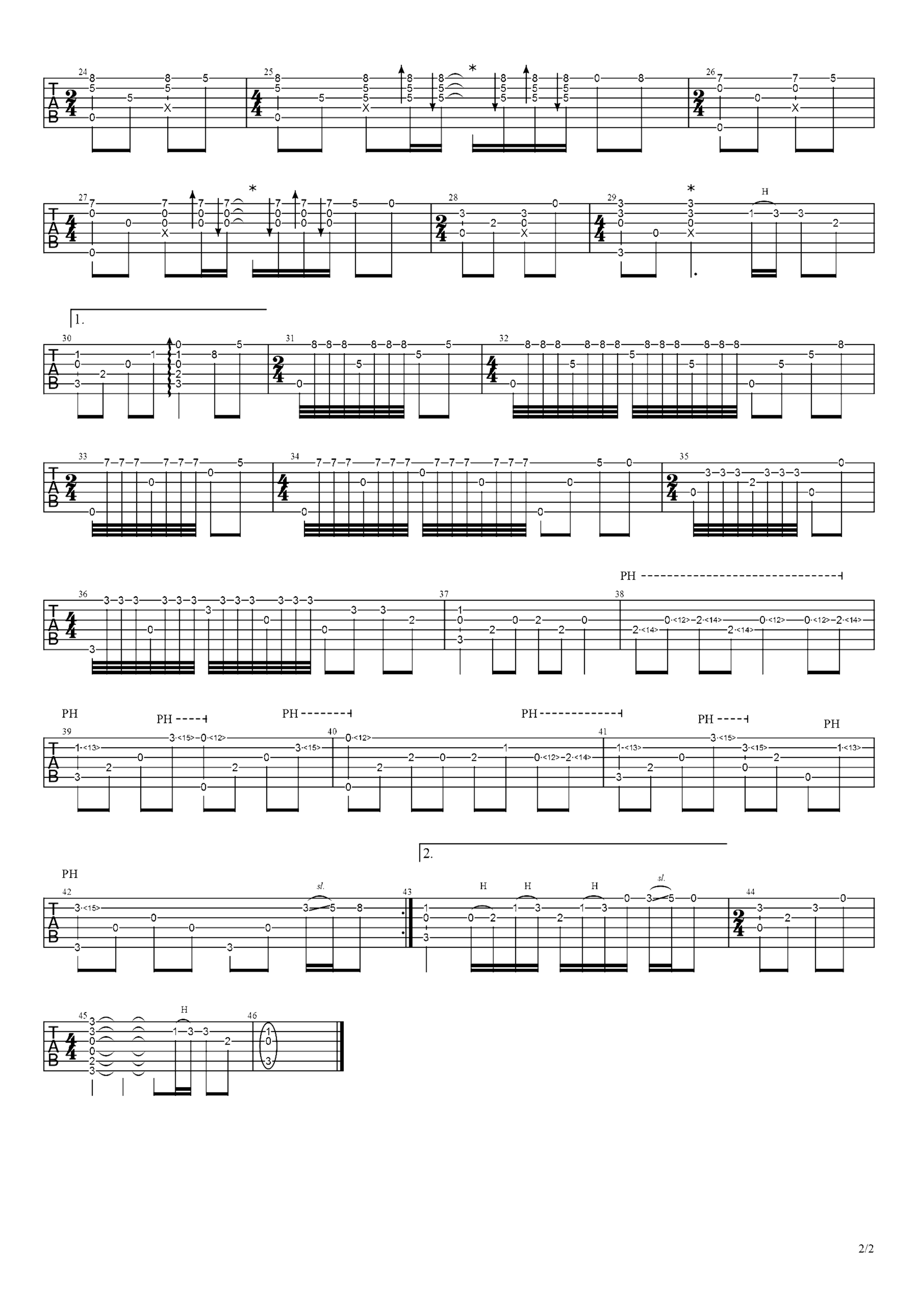 《牧羊曲》吉他独奏谱-王立平