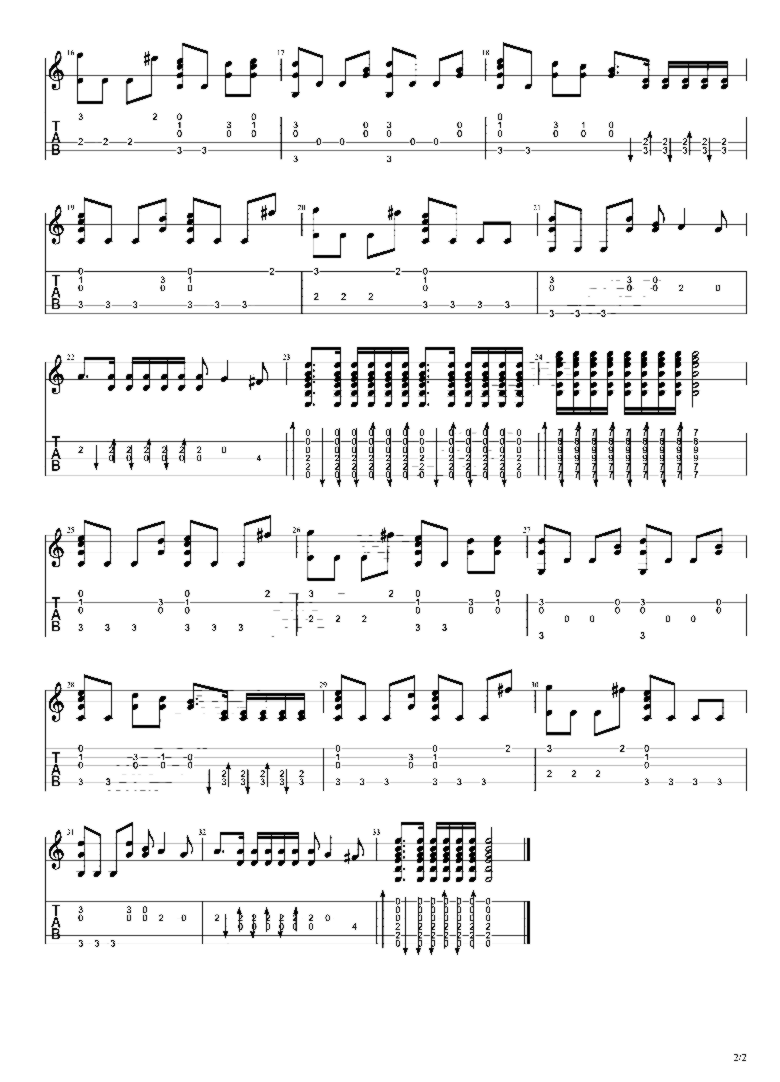 《风的季节》吉他独奏谱-李雅桑