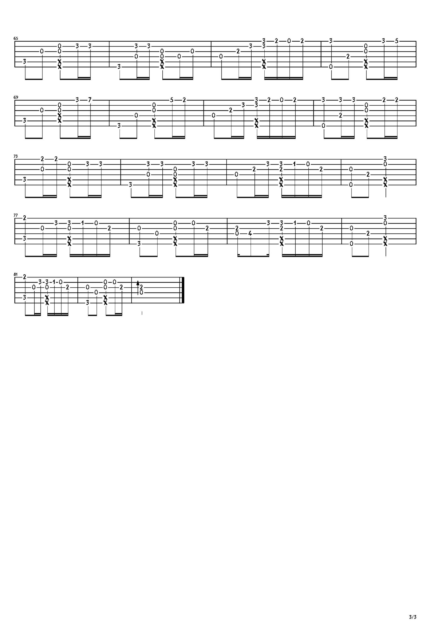 《来自天堂的魔鬼》吉他独奏谱-邓紫棋