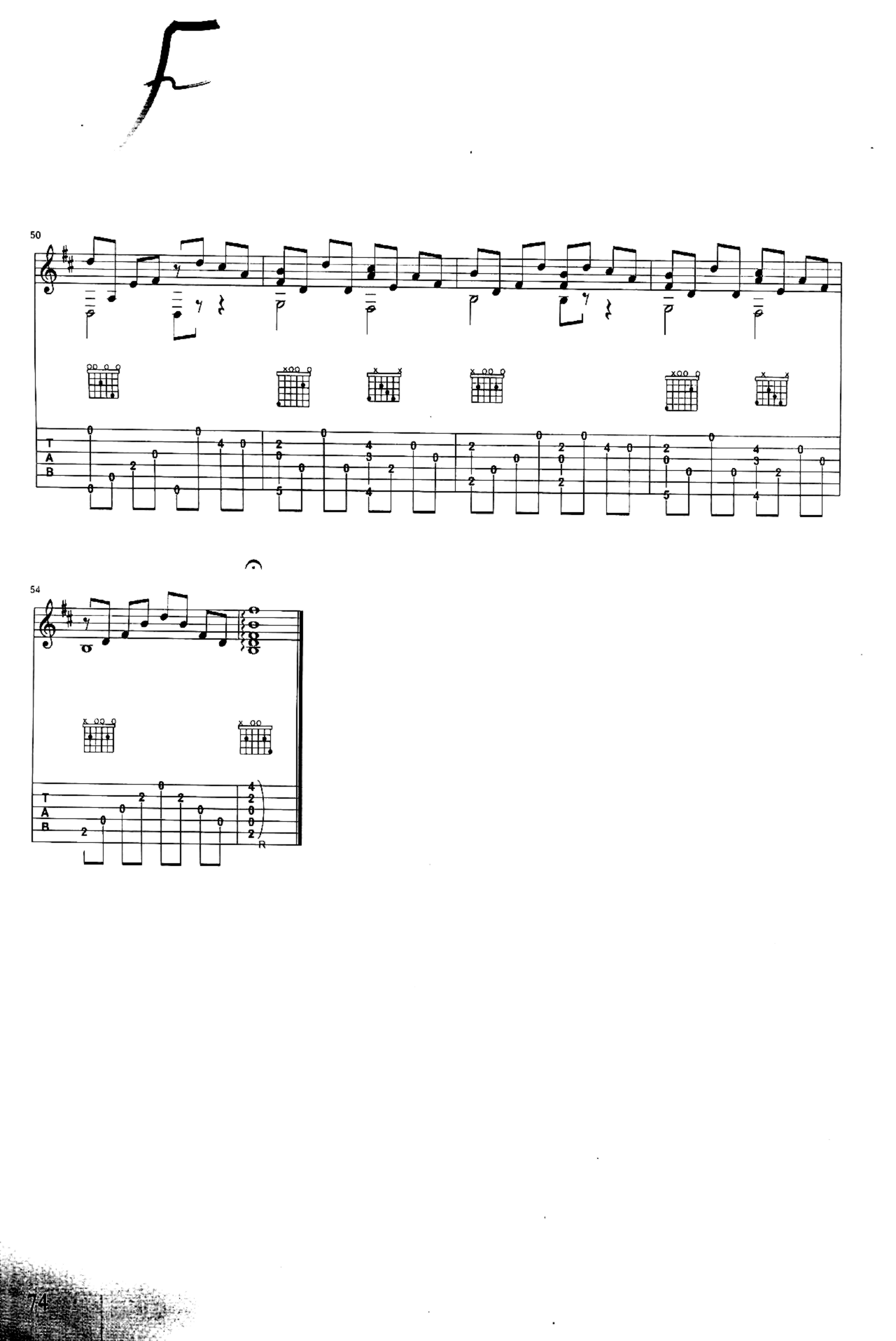 《奇迹的山》吉他独奏谱-岸部真明