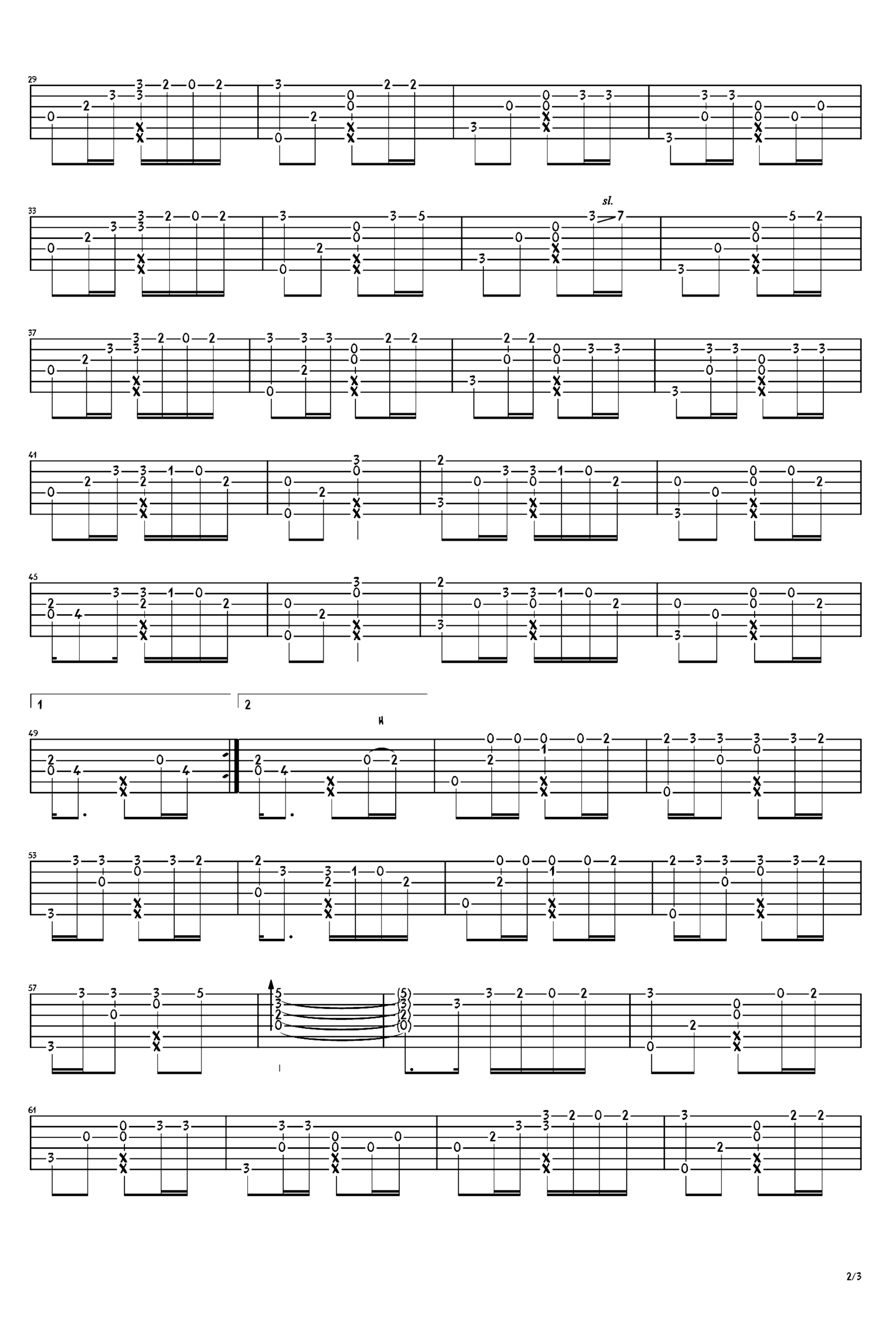 《来自天堂的魔鬼》吉他独奏谱-邓紫棋