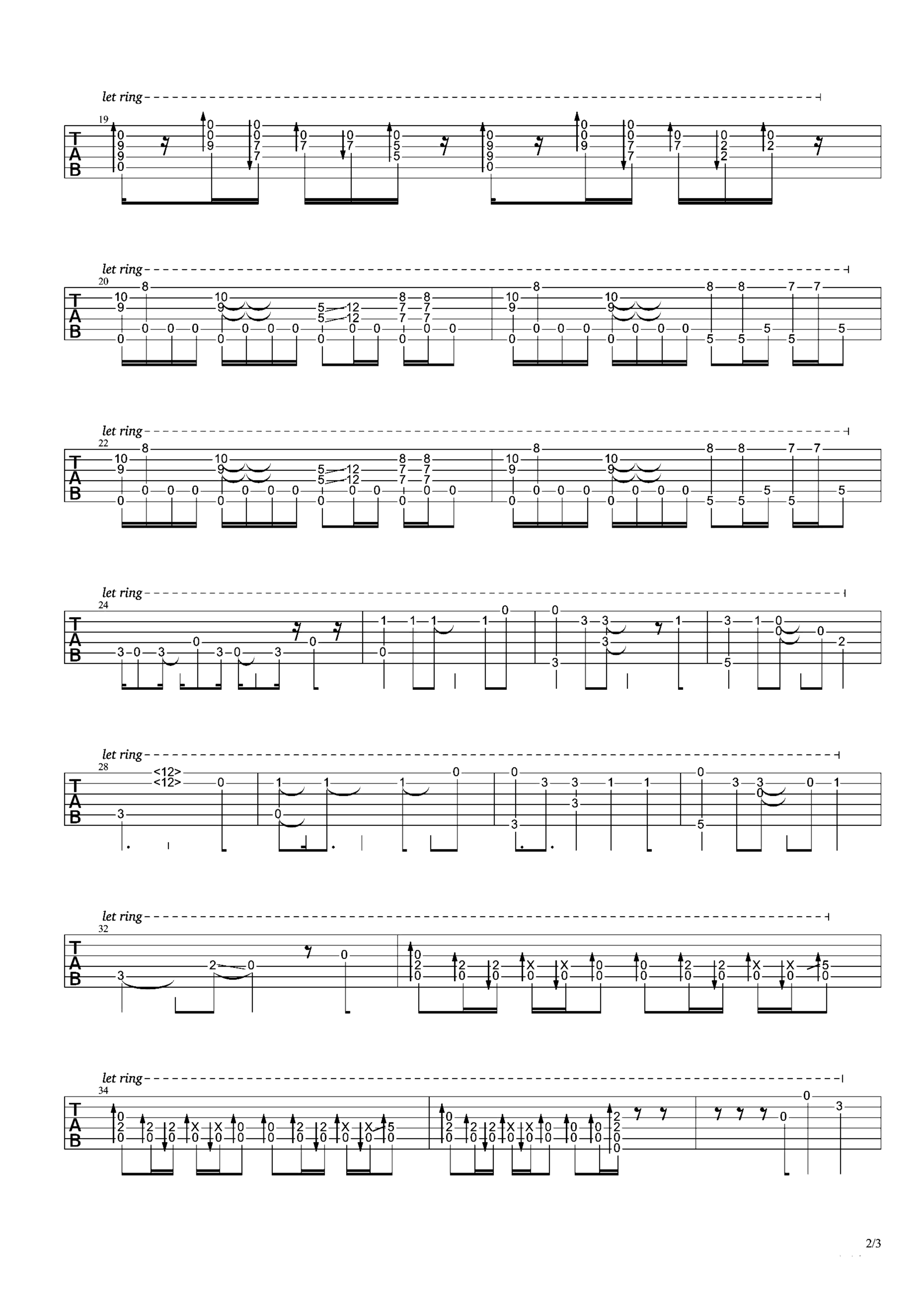 《unravel》吉他独奏谱-