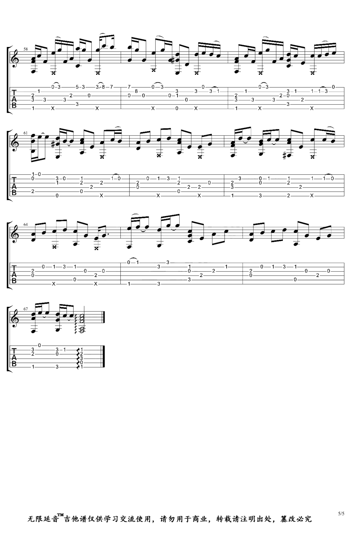 《Lemon》吉他独奏谱-米津玄师