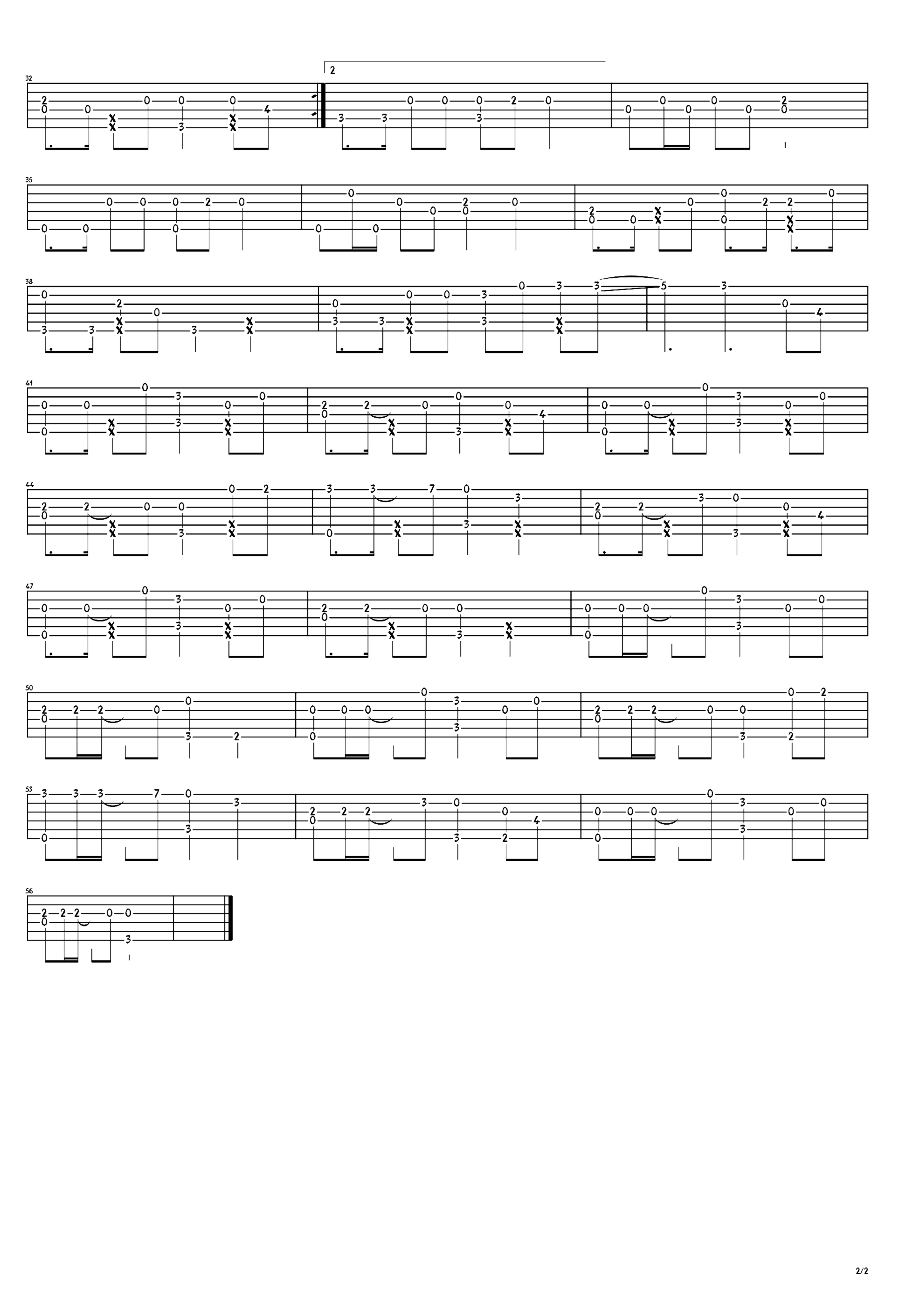 《Way Back Home》吉他独奏谱-