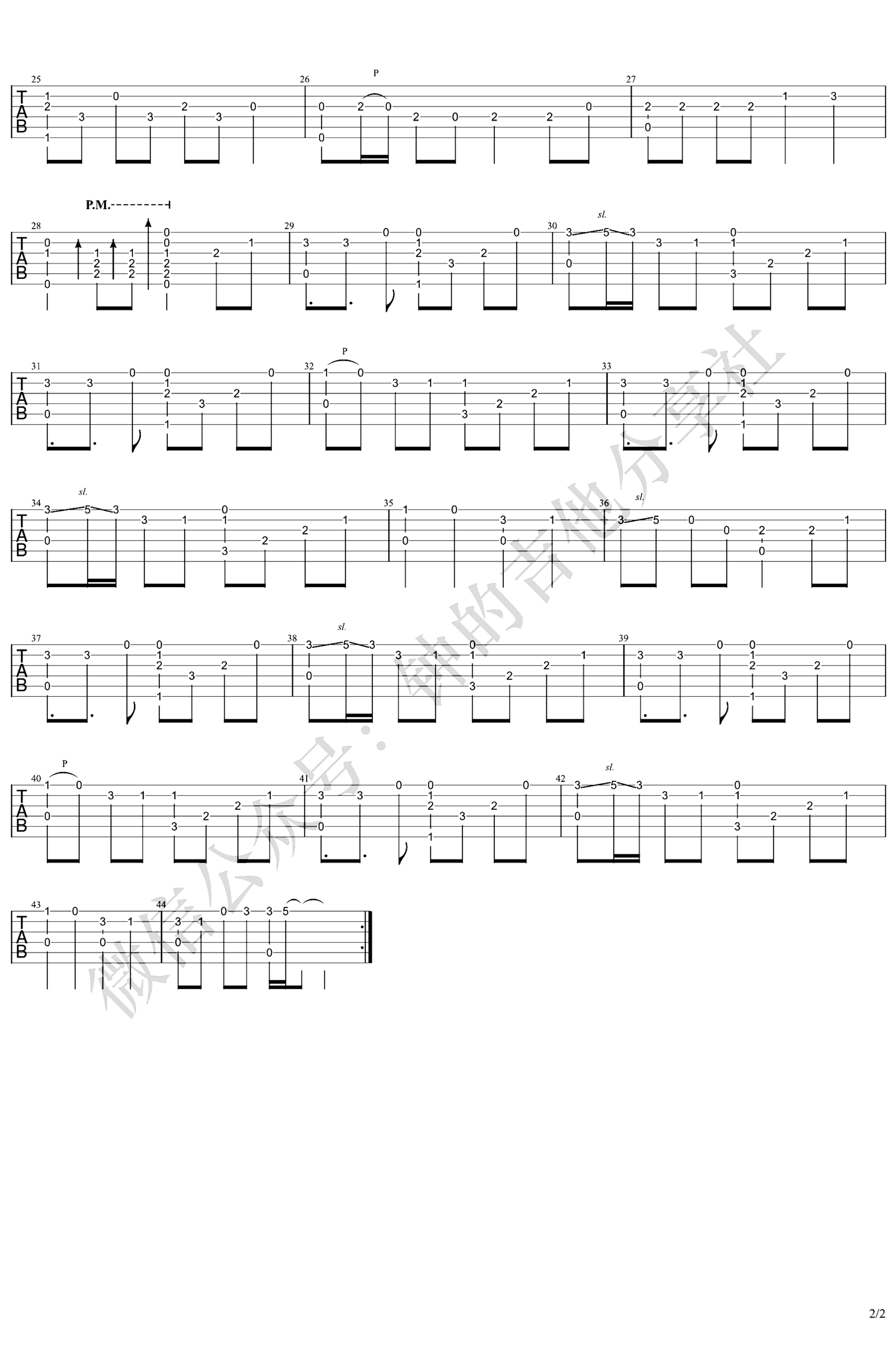 《千本樱》吉他独奏谱-初音未来