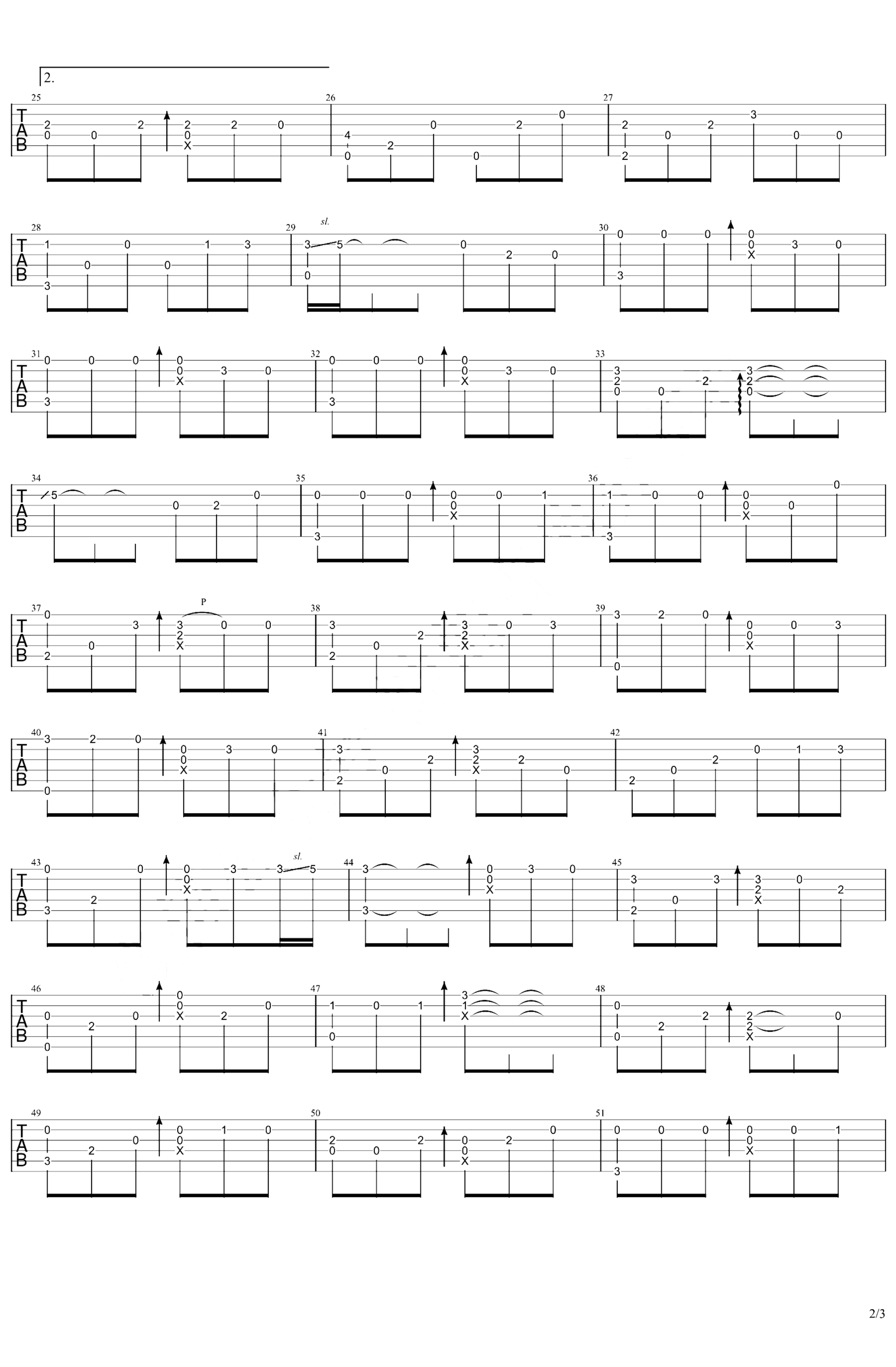 《老街》吉他独奏谱-李荣浩