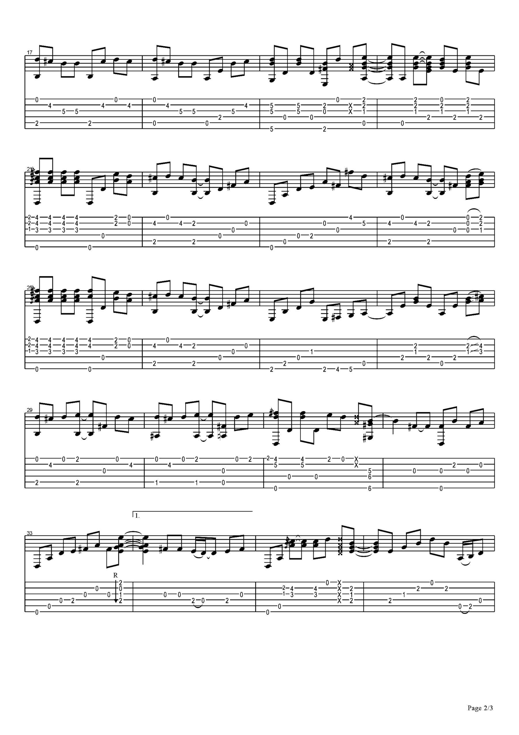 《昨日重现》吉他独奏谱-卡朋特兄妹