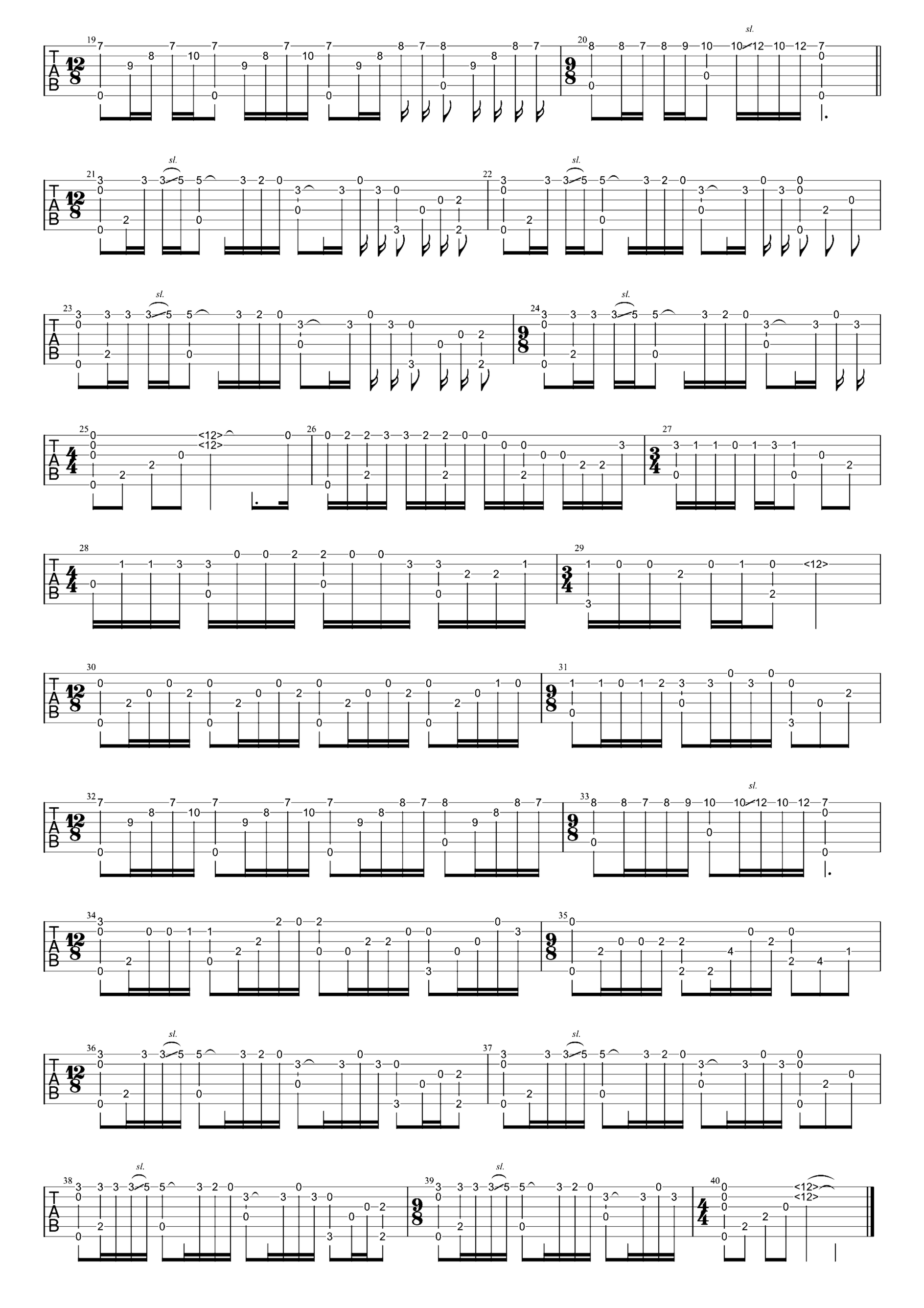 《梦中的婚礼》吉他独奏谱-