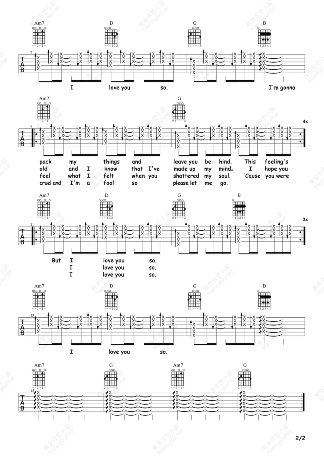 The Walters《I Love You So》吉他谱_G调弹唱谱