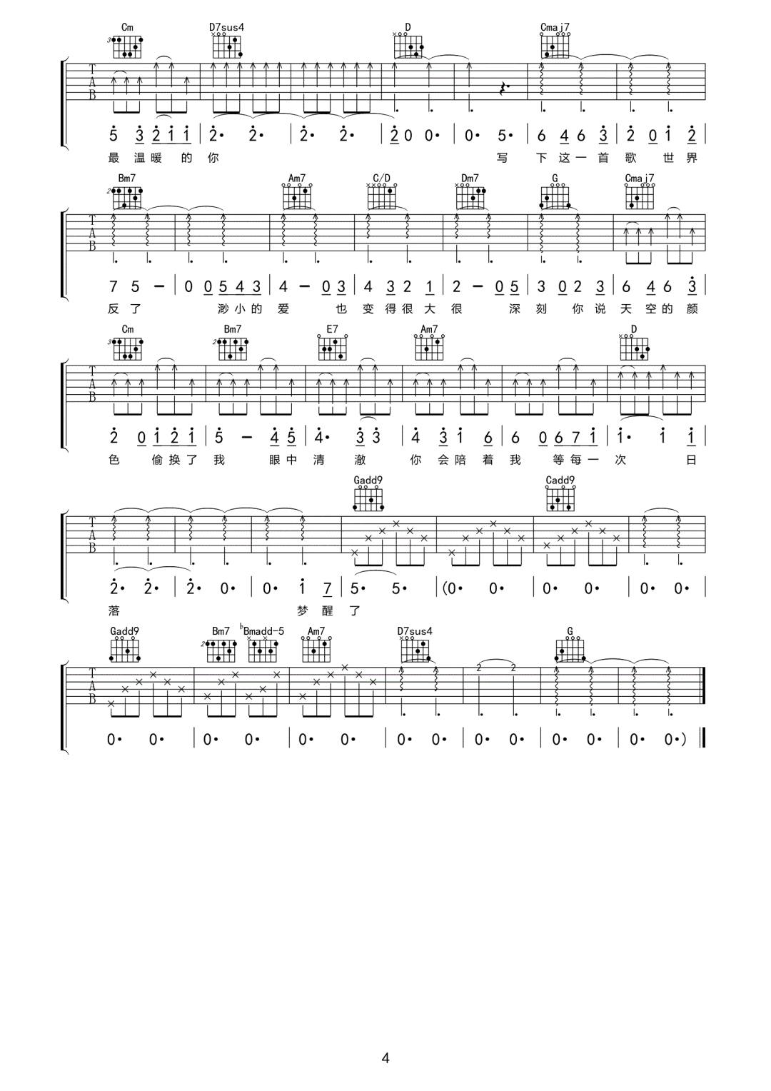 房东的猫《颠倒》吉他谱_G调指法原版弹唱谱 房东的猫《颠倒》吉他谱_G调指法原版弹唱谱