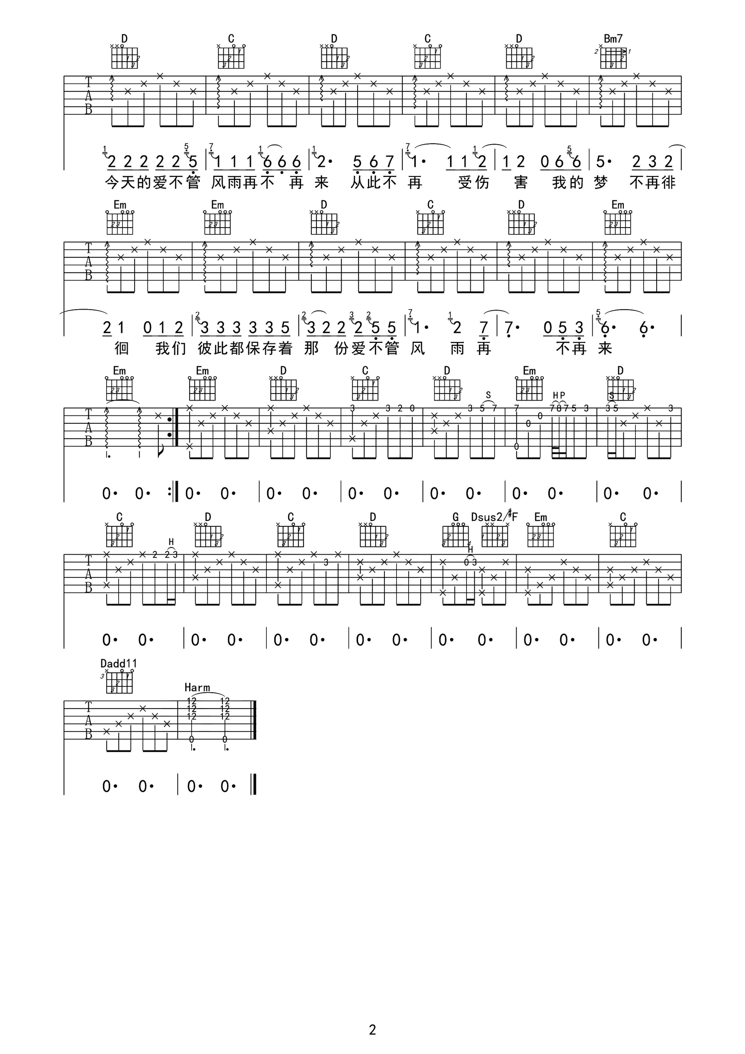 付笛生/任静《知心爱人》吉他谱_G调原版弹唱谱 付笛生/任静《知心爱人》吉他谱_G调原版弹唱谱