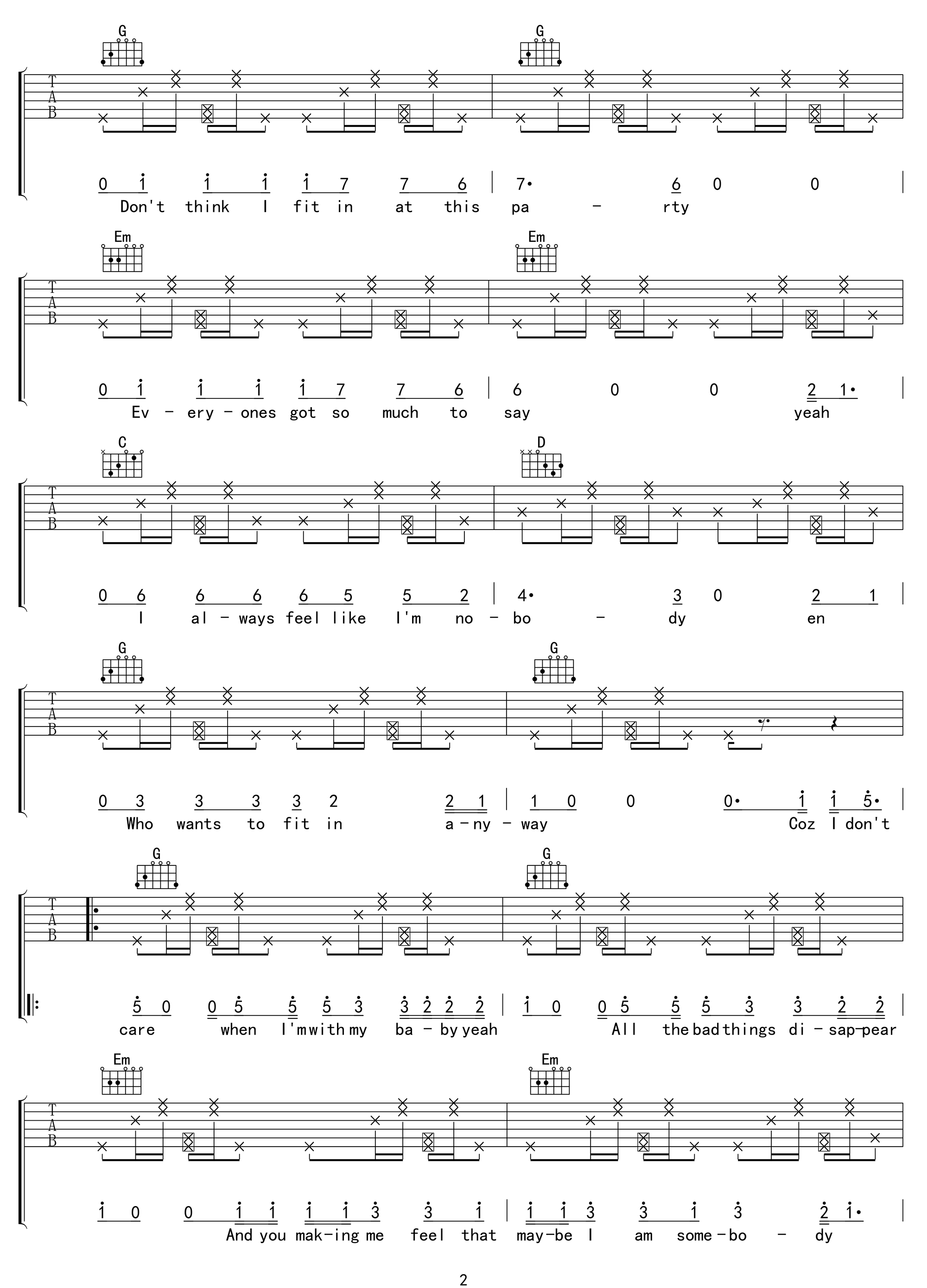 Justin Bieber/Ed Sheeran《I Don't Care》吉他谱_G调弹唱谱