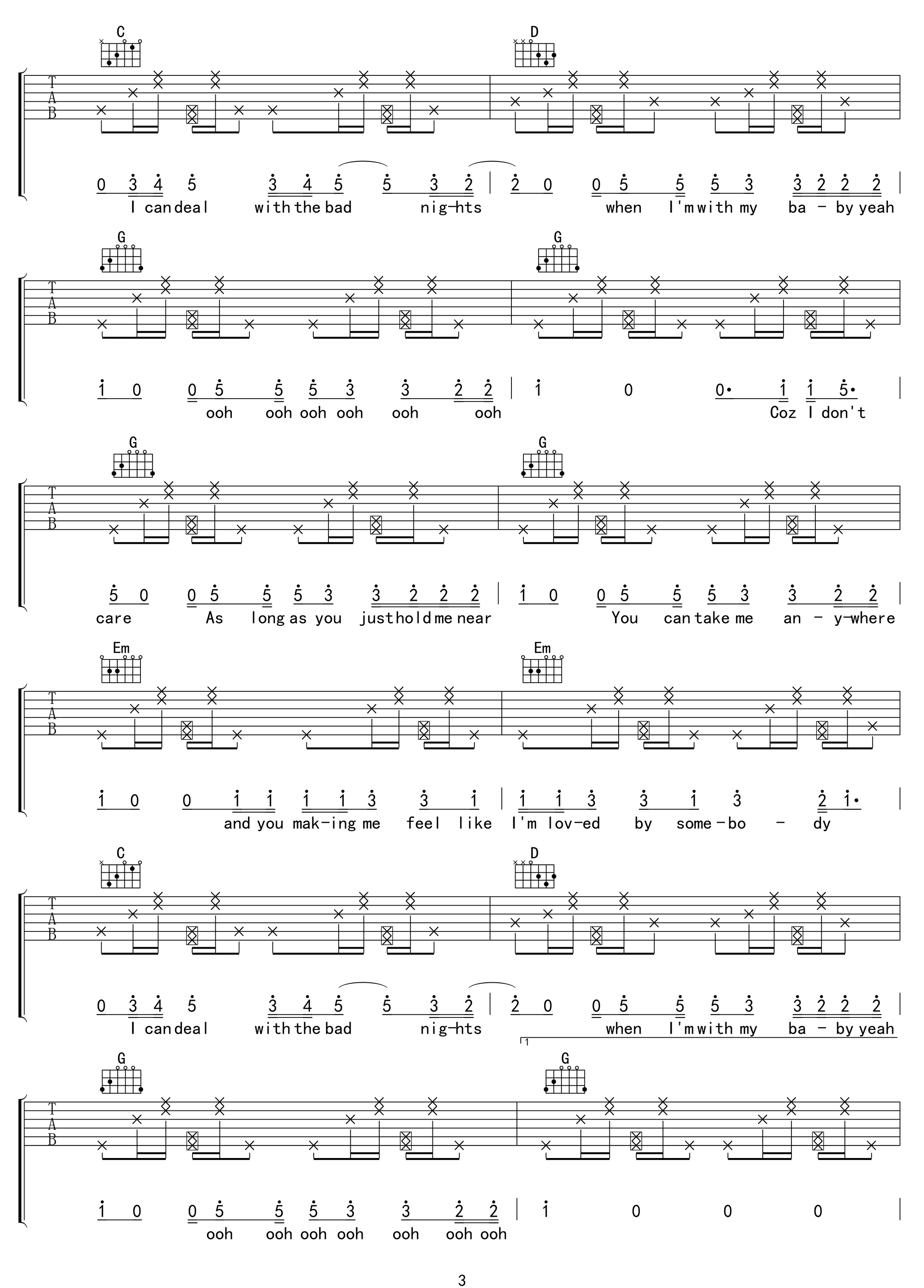 Justin Bieber/Ed Sheeran《I Don't Care》吉他谱_G调弹唱谱