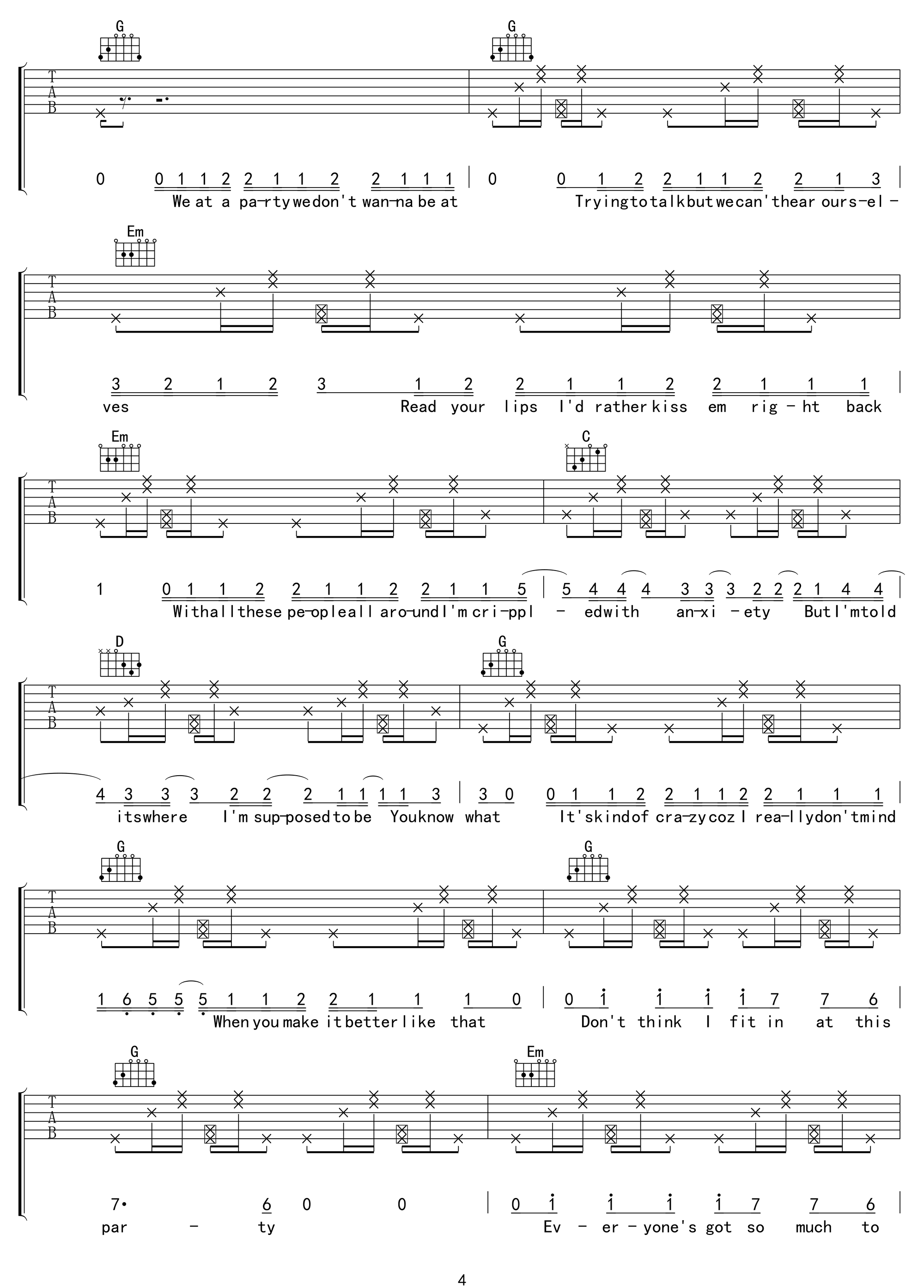 Justin Bieber/Ed Sheeran《I Don't Care》吉他谱_G调弹唱谱