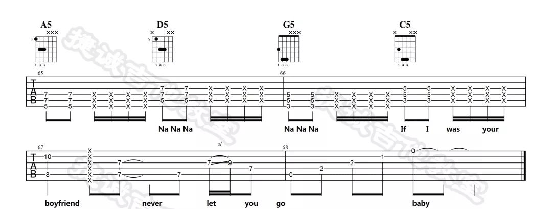 Justin Bieber《Boyfriend》吉他谱_C调原版