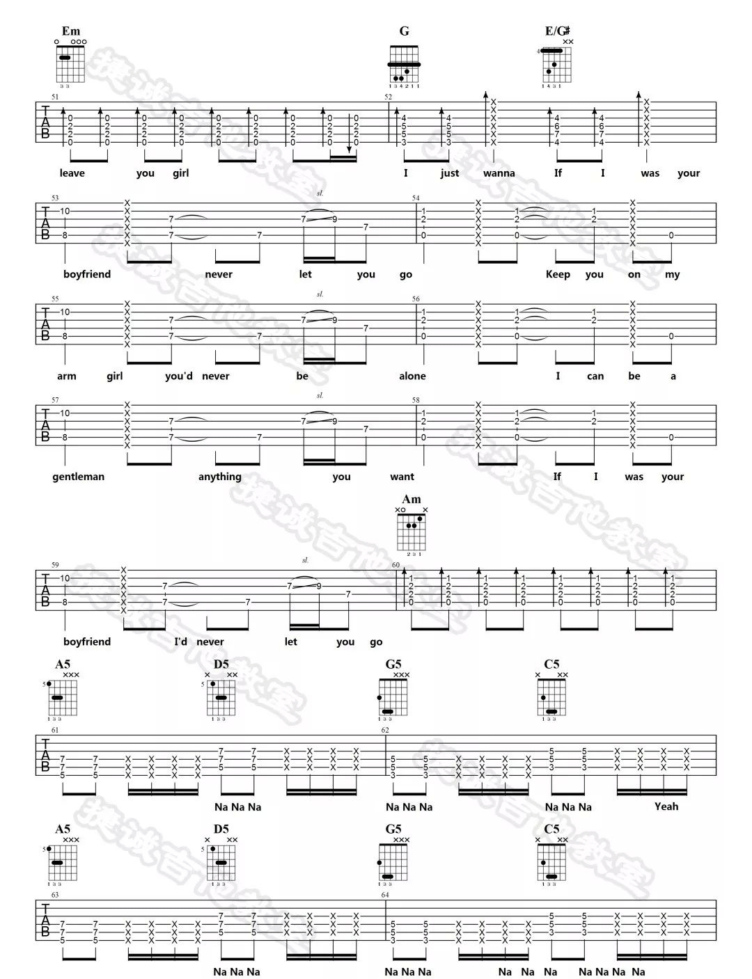 Justin Bieber《Boyfriend》吉他谱_C调原版