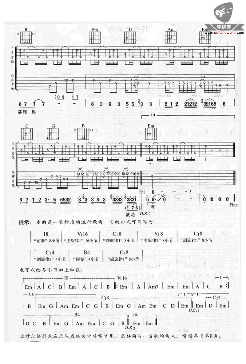 张宇《雨一直下》吉他谱_G调指法原版弹唱谱-图3